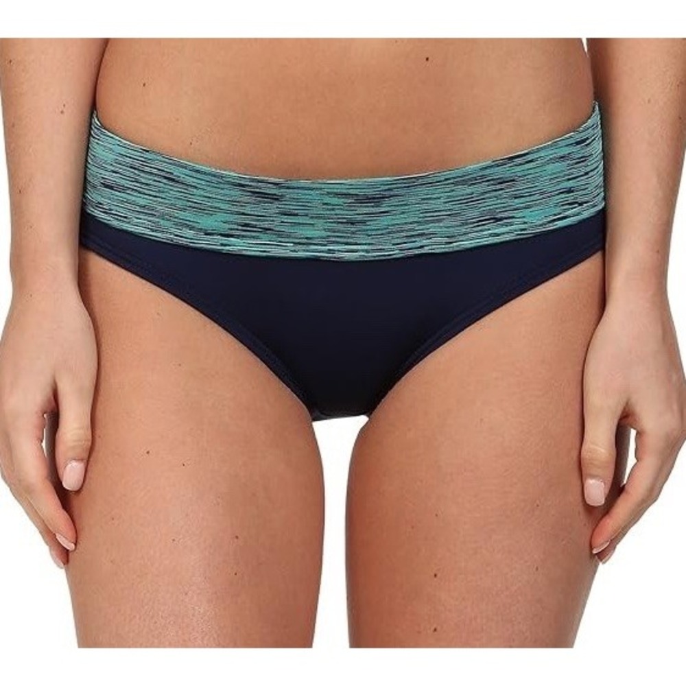 NWT Women's TYR Sonoma Active Banded Bikini Bottom Swim Navy‎ - Size Large